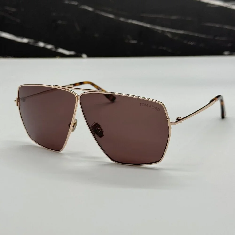 NEW TOM FORD STELLA TF1185 28E GOLD UNISEX SUNGLASSES FT1185 28E
